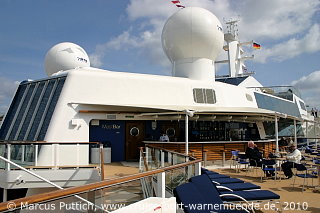 Kreuzfahrtschiff CELEBRITY ECLIPSE: Die Mast Bar auf Deck 14.