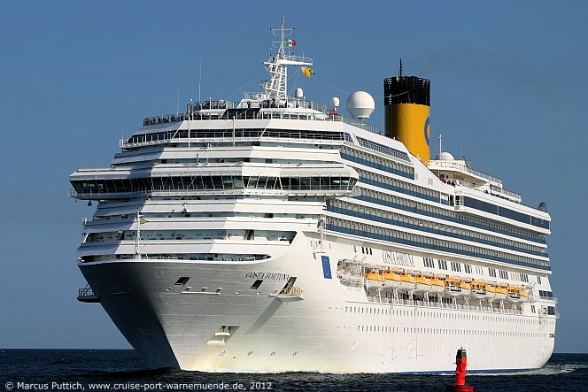 Das Kreuzfahrtschiff COSTA FORTUNA am 09. Juni 2012 im Kreuzfahrthafen Warnem&uuml;nde in der Hansestadt Rostock.