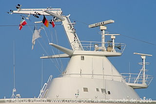 Das Kreuzfahrtschiff BALMORAL am 28. Juli 2010 im Kreuzfahrthafen Warnemünde in der Hansestadt Rostock.