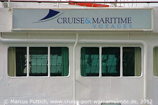 Das Kreuzfahrtschiff OCEAN COUNTESS am 23. September 2012 in Liverpool (England).