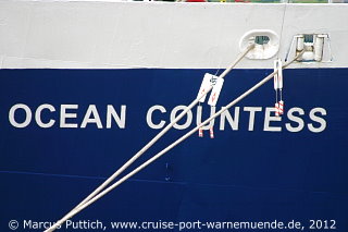 Das Kreuzfahrtschiff OCEAN COUNTESS am 23. September 2012 in Liverpool (England).