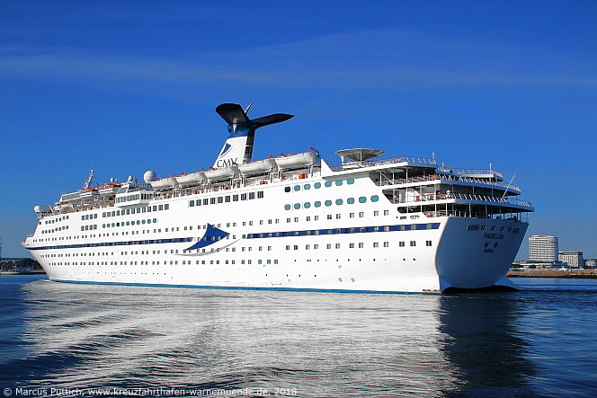 Das Kreuzfahrtschiff MAGELLAN am 23. Mai 2018 im Kreuzfahrthafen Warnem&uuml;nde in der Hansestadt Rostock.