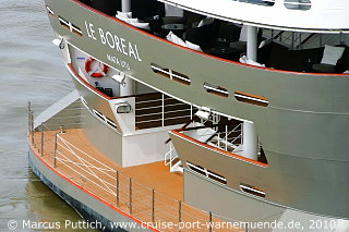 Das Kreuzfahrtschiff LE BOREAL am 30. Juni 2010 in Bremerhaven (Deutschland).