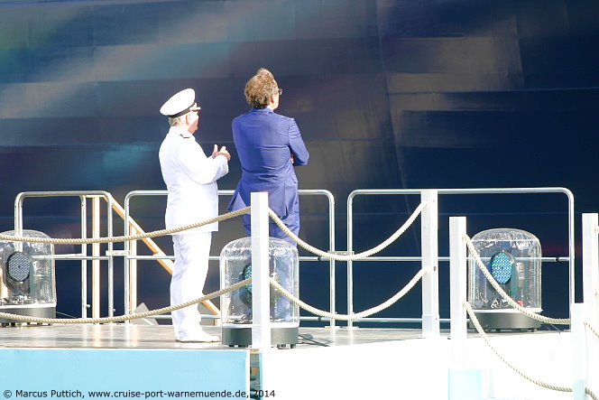 Die Taufe von dem Kreuzfahrtschiff MEIN SCHIFF 3 am 12. Juni 2014 in Hamburg (Deutschland) unter dem Motto 'Diamant trifft Perle'.