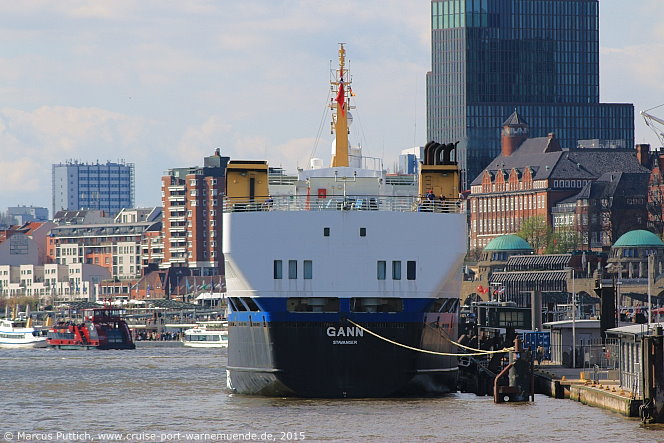 Das Kreuzfahrtschiff GANN am 15. April 2015 in Hamburg (Deutschland).