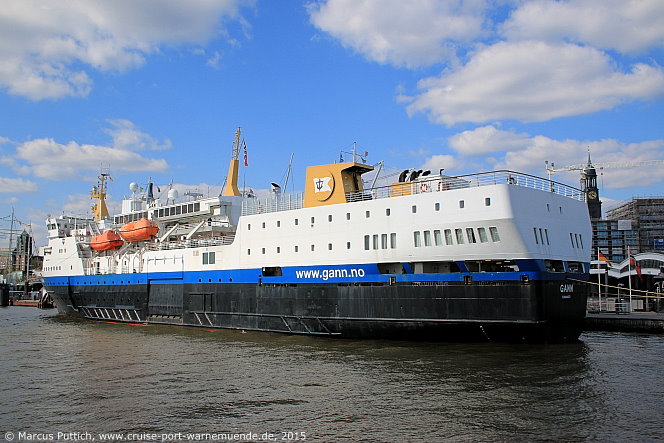 Das Kreuzfahrtschiff GANN am 15. April 2015 in Hamburg (Deutschland).