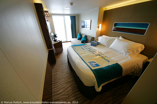 Kreuzfahrtschiff NORWEGIAN GETAWAY: Die BD Balkonkabine 10734 auf Deck 10.