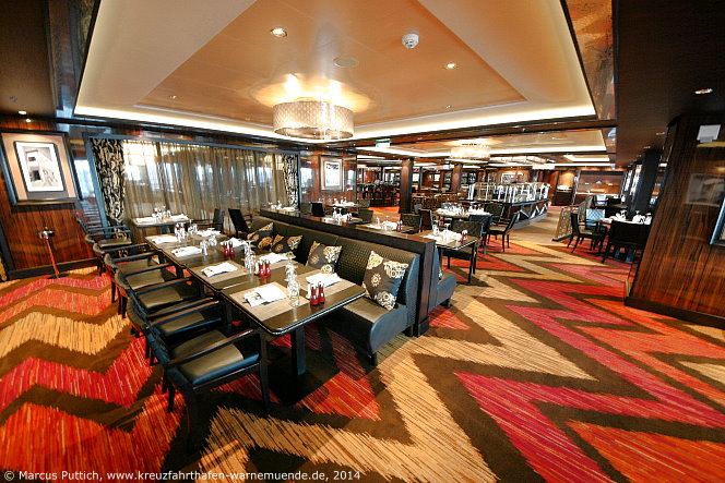 Kreuzfahrtschiff NORWEGIAN GETAWAY: Das Restaurant Moderno Churrascaria auf Deck 08.
