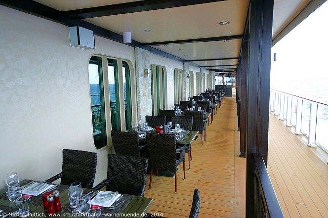 Kreuzfahrtschiff NORWEGIAN GETAWAY: Das Restaurant Moderno Churrascaria on the Waterfront auf Deck 08.