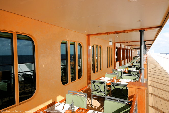 Kreuzfahrtschiff NORWEGIAN GETAWAY: Das La Cucina Italian Restaurant on the Waterfront auf Deck 08.
