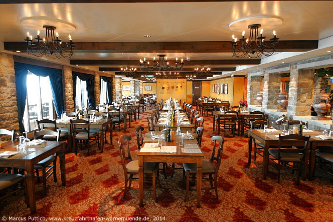 Kreuzfahrtschiff NORWEGIAN GETAWAY: Das La Cucina Italian Restaurant auf Deck 08.