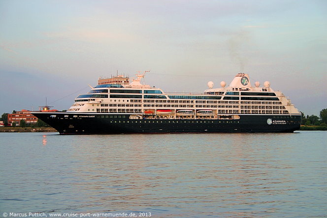 Das Kreuzfahrtschiff AZAMARA QUEST am 07. August 2013 in Hamburg (Deutschland).