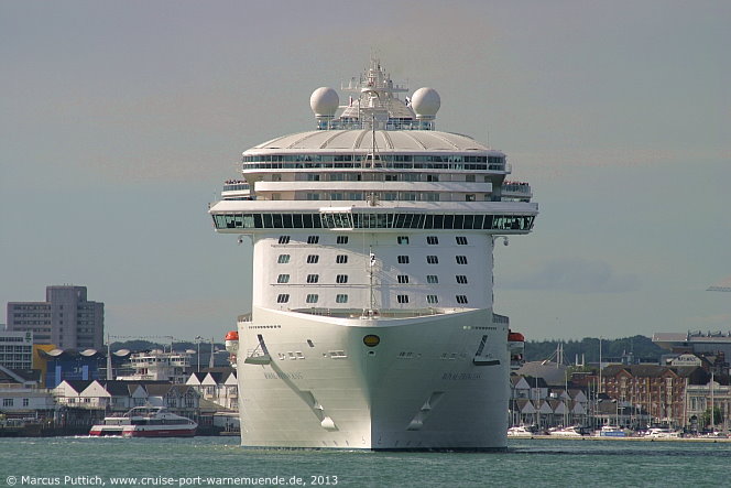 Das Kreuzfahrtschiff ROYAL PRINCESS am 14. Juni 2013 in Southampton (England).