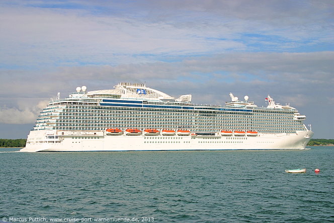 Das Kreuzfahrtschiff ROYAL PRINCESS am 14. Juni 2013 in Southampton (England).