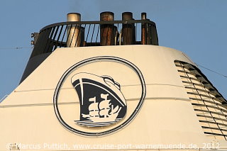Das Kreuzfahrtschiff PRINSENDAM am 04. August 2012 im Kreuzfahrthafen Warnem&uuml;nde in der Hansestadt Rostock.