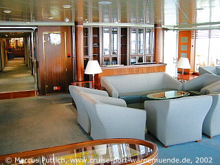 Kreuzfahrtschiff SILVER SHADOW: Die Observation Lounge auf Deck 10.