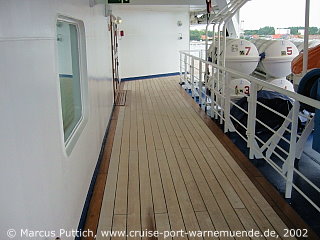Kreuzfahrtschiff SILVER SHADOW: Außenbereich auf Deck 5.