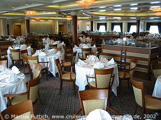 Kreuzfahrtschiff SILVER SHADOW: Das Restaurant auf Deck 4.