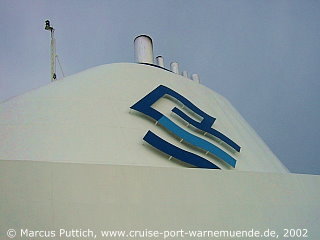 Kreuzfahrtschiff SILVER SHADOW: Der Schornstein.