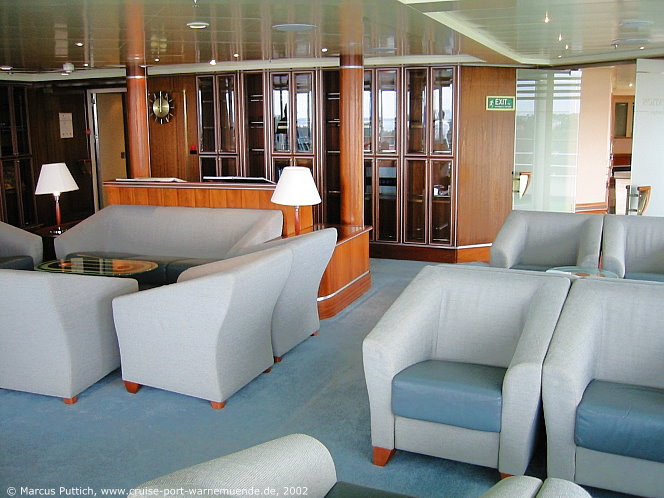 Kreuzfahrtschiff SILVER SHADOW: Die Observation Lounge auf Deck 10.