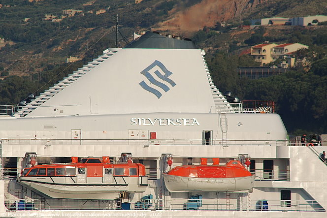 Das Kreuzfahrtschiff SILVER WIND am 21. Mai 2022 in Souda auf der Insel Kreta (Griechenland).