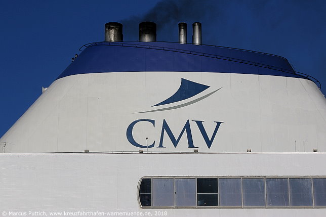 Das Kreuzfahrtschiff COLUMBUS am 20. Mai 2018 im Kreuzfahrthafen Warnem&uuml;nde in der Hansestadt Rostock.