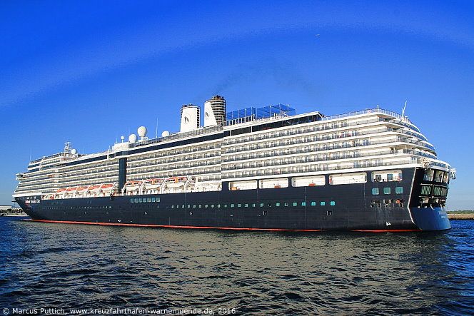 Das Kreuzfahrtschiff ZUIDERDAM am 11. Juni 2016 im Kreuzfahrthafen Warnem&uuml;nde in der Hansestadt Rostock.